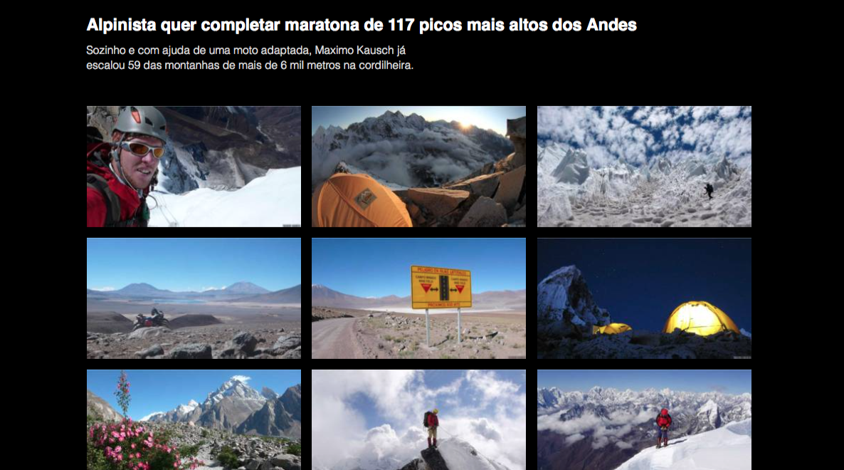 Alpinista quer completar maratona de 117 picos mais altos dos Andes - BBC Brasil (20150812)