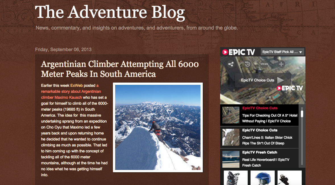 The Adventure Blog-Argentinian Climber Attempting All 6000 Meter Peaks In South America (20150831)