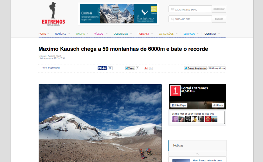 Maximo Kausch chega a 59 montanhas de 6000m e bate o recorde (20150812)